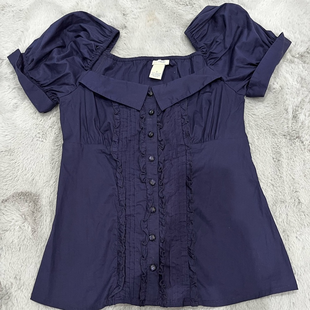 Alice cullens navy oldie Anthropologie top